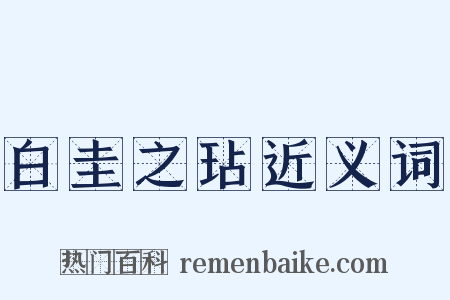 白圭之玷近义词是什么意思的图片